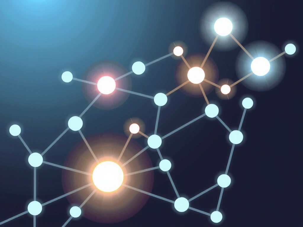 Abstract illustration representing technological innovation, with interconnected nodes and glowing lines, symbolizing new ideas and advanced solutions.