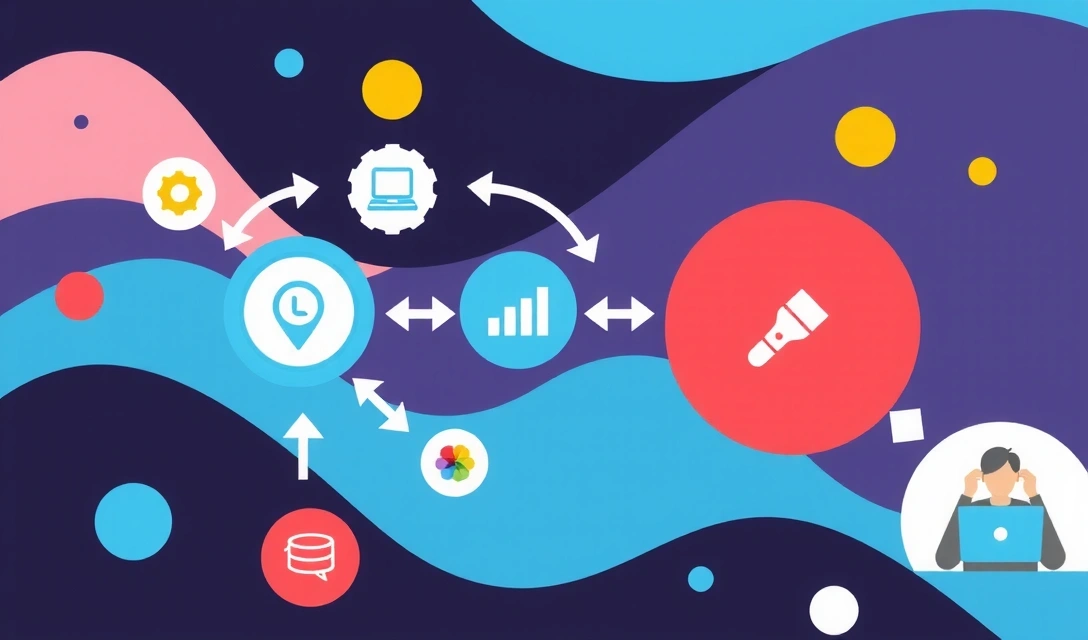 Modern web development process illustration