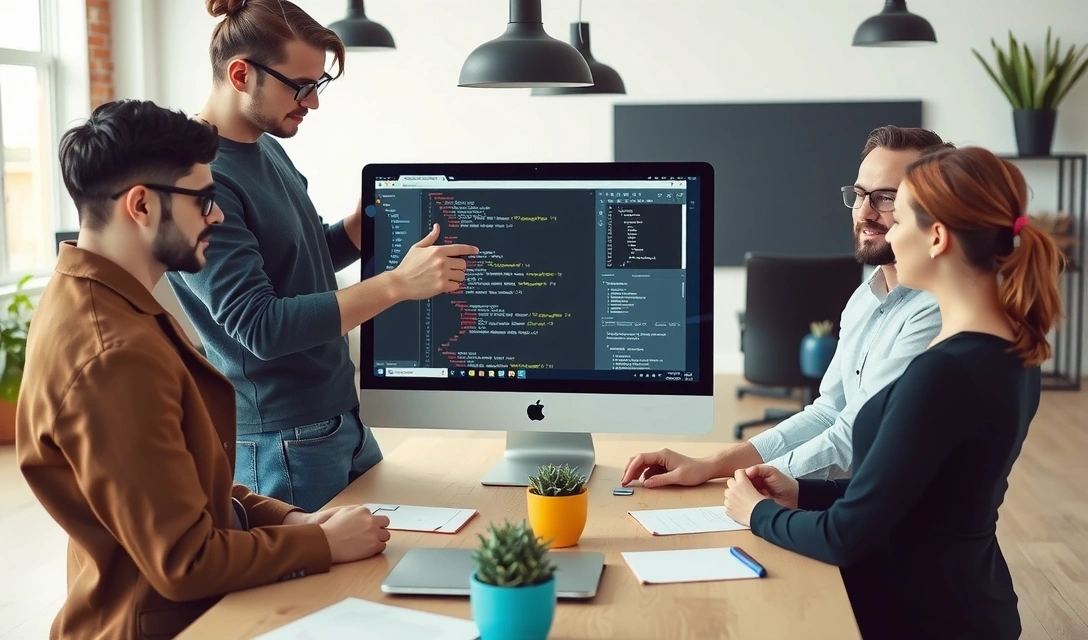 Team collaboration on web development project