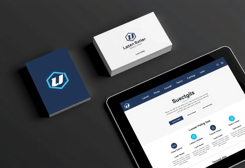 Branding project showcasing a modern tech company logo and stationery.