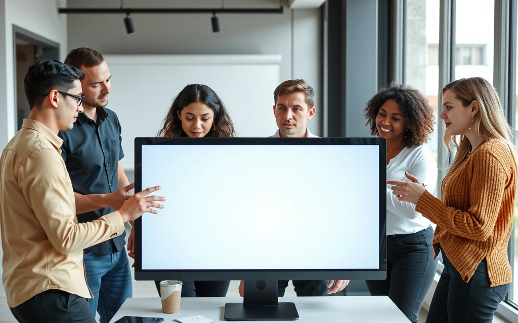 Team collaborating on project goals