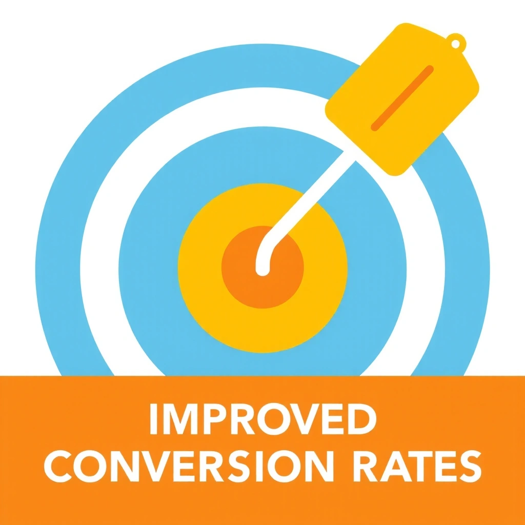 Arrow pointing to a target, symbolizing improved conversion rates