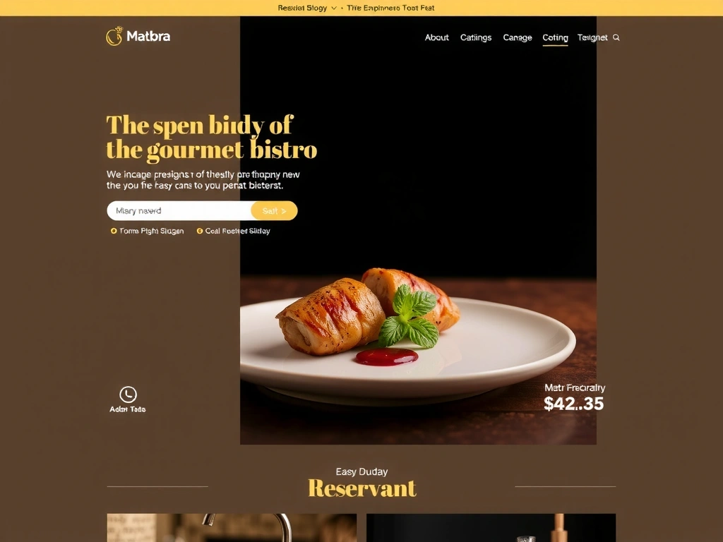 Elegant and inviting website design for a gourmet bistro
