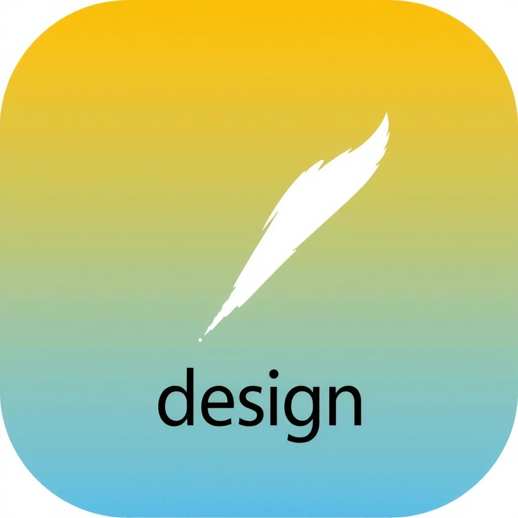 Icon representing visual design and branding elements