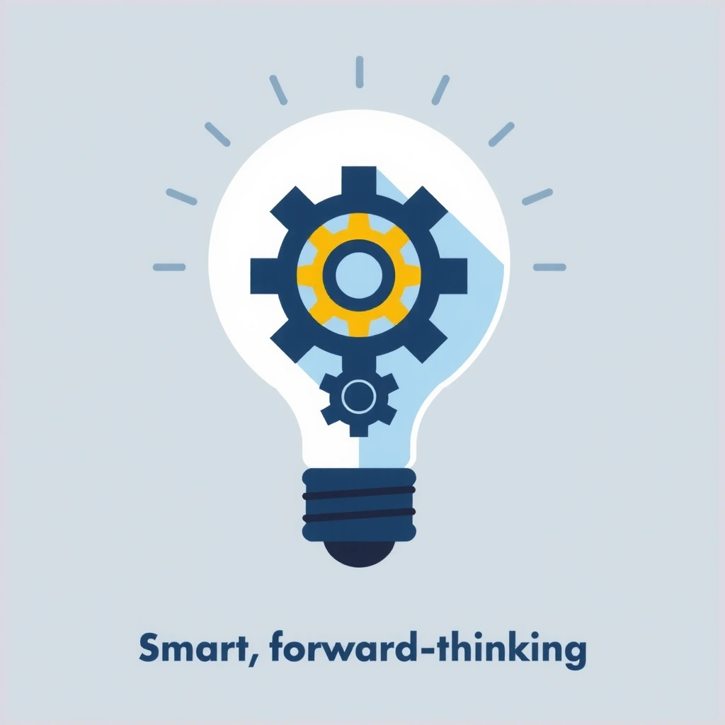 Lightbulb with gears, symbolizing innovation and future-proofing